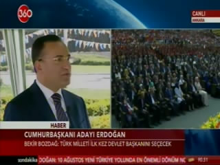Adalet Bakanı Bekir Bozdağ, HABER 360'de Cumhurbaşkanlığı seçimlerine ilişkin değerlendirmelerde bulundu.